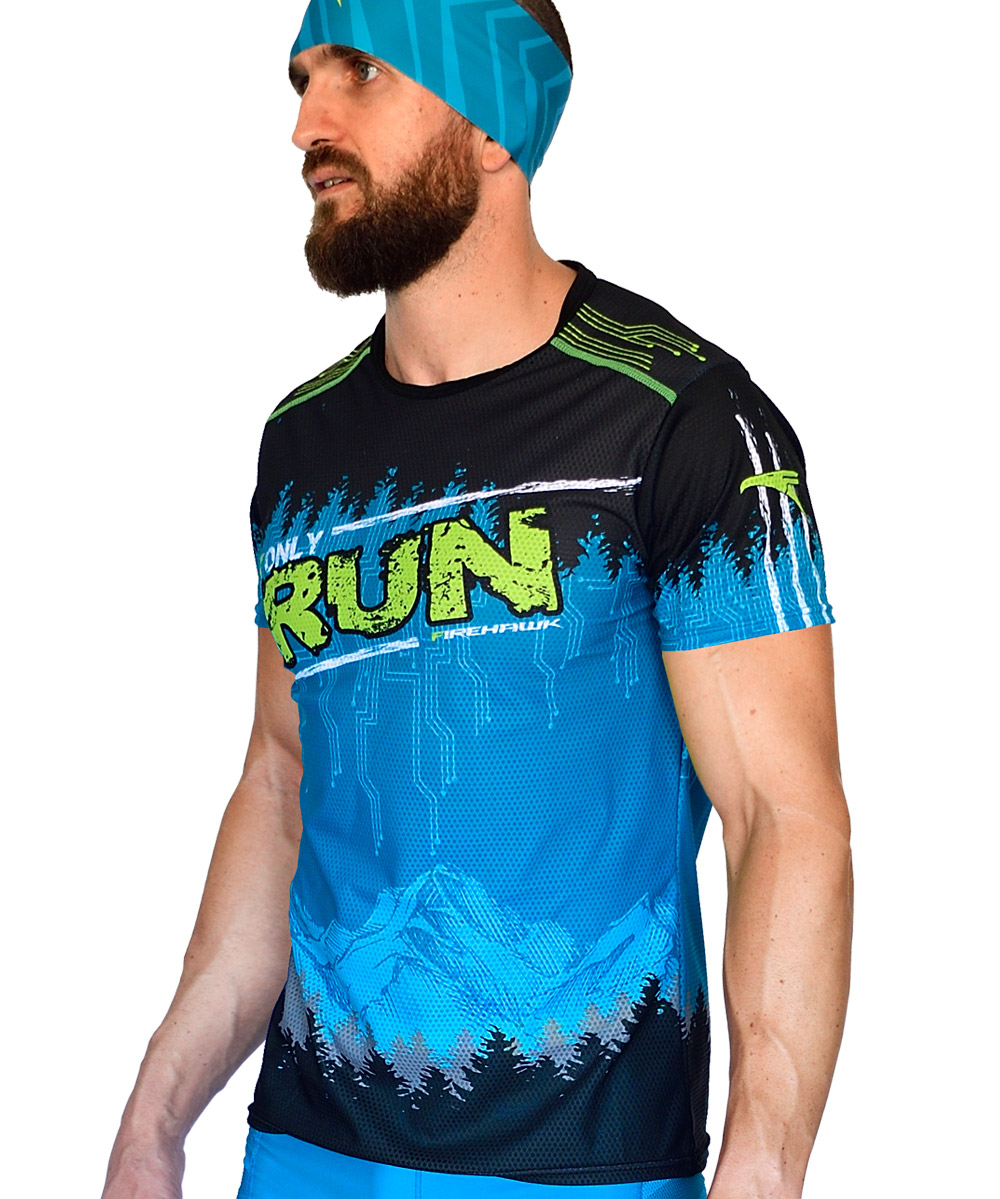 Camiseta Trail Running Hombre # Mountain Blue Sky