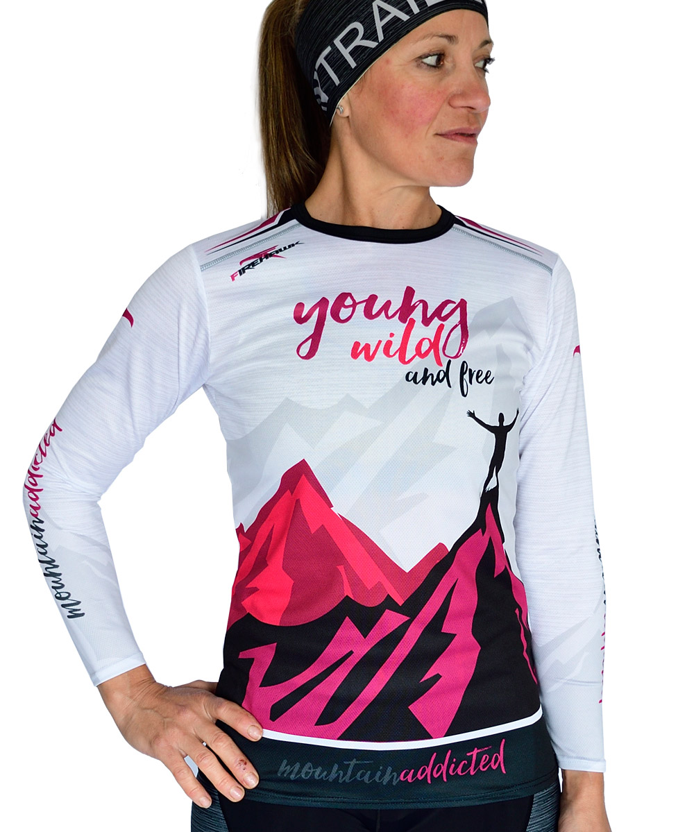 Firehawkwear ® Camiseta Trail running mujer # Rock&trail
