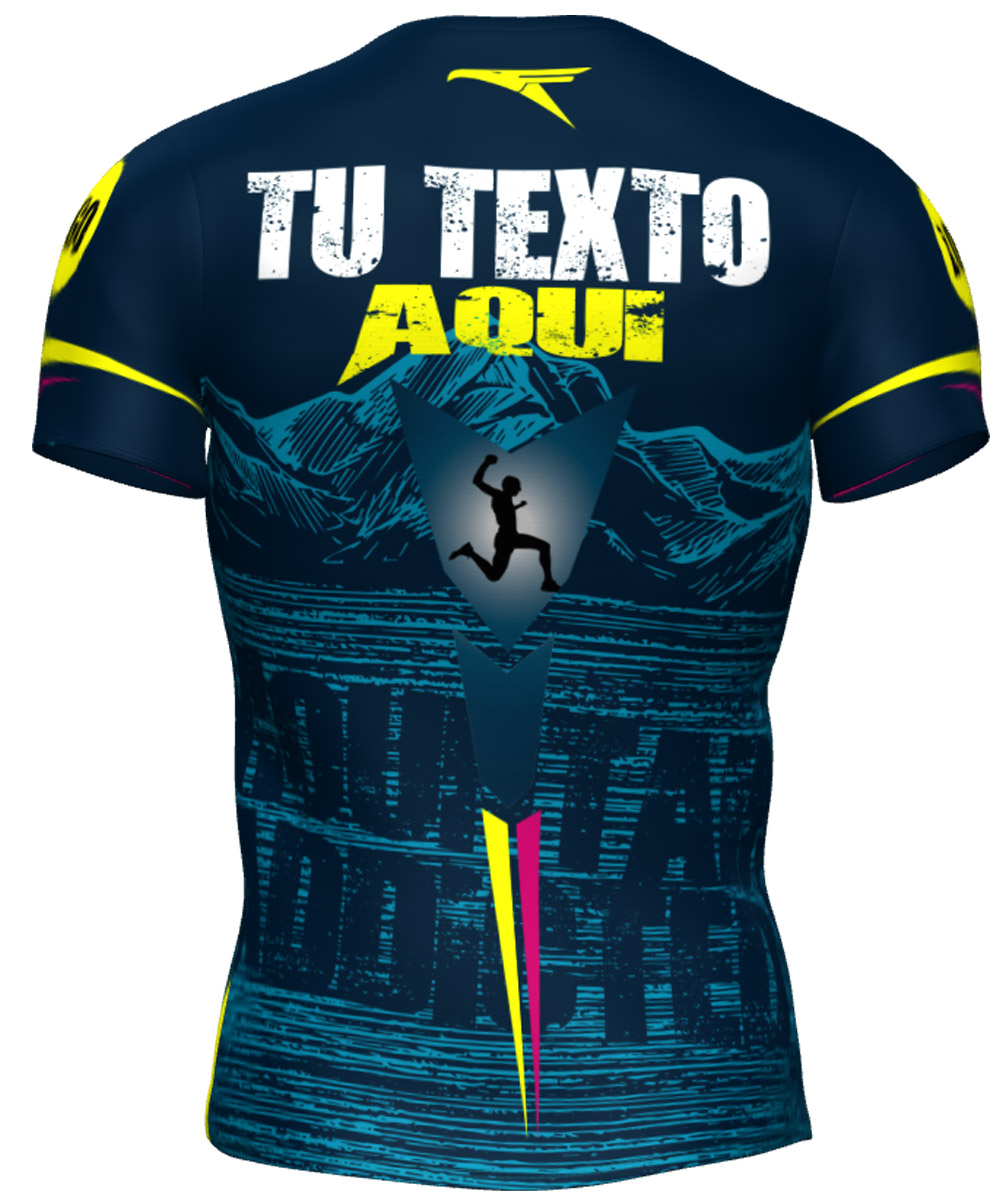 escaldadura Baya Barcelona Camiseta Trail Running Personalizada # Diseño 23